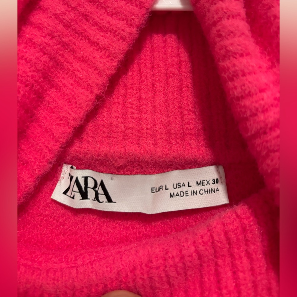 Zara Women's Hot Pink Sweater